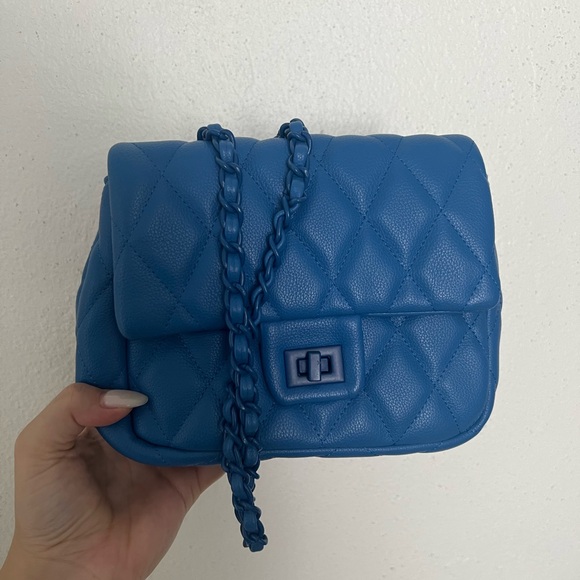 Bright Blue Small Crossbody Bag - Picture 2 of 7